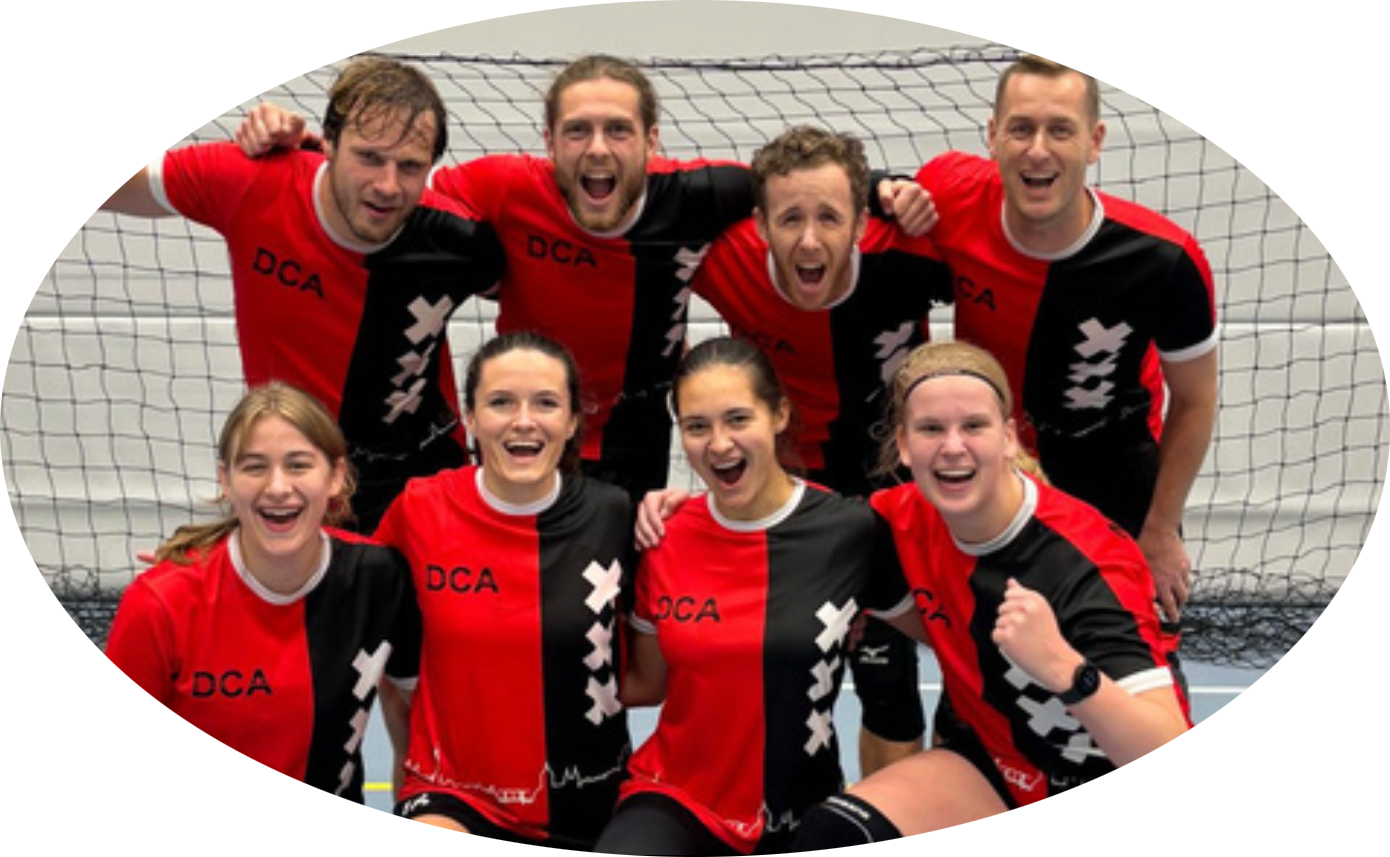 Eveline Miedema with Team
