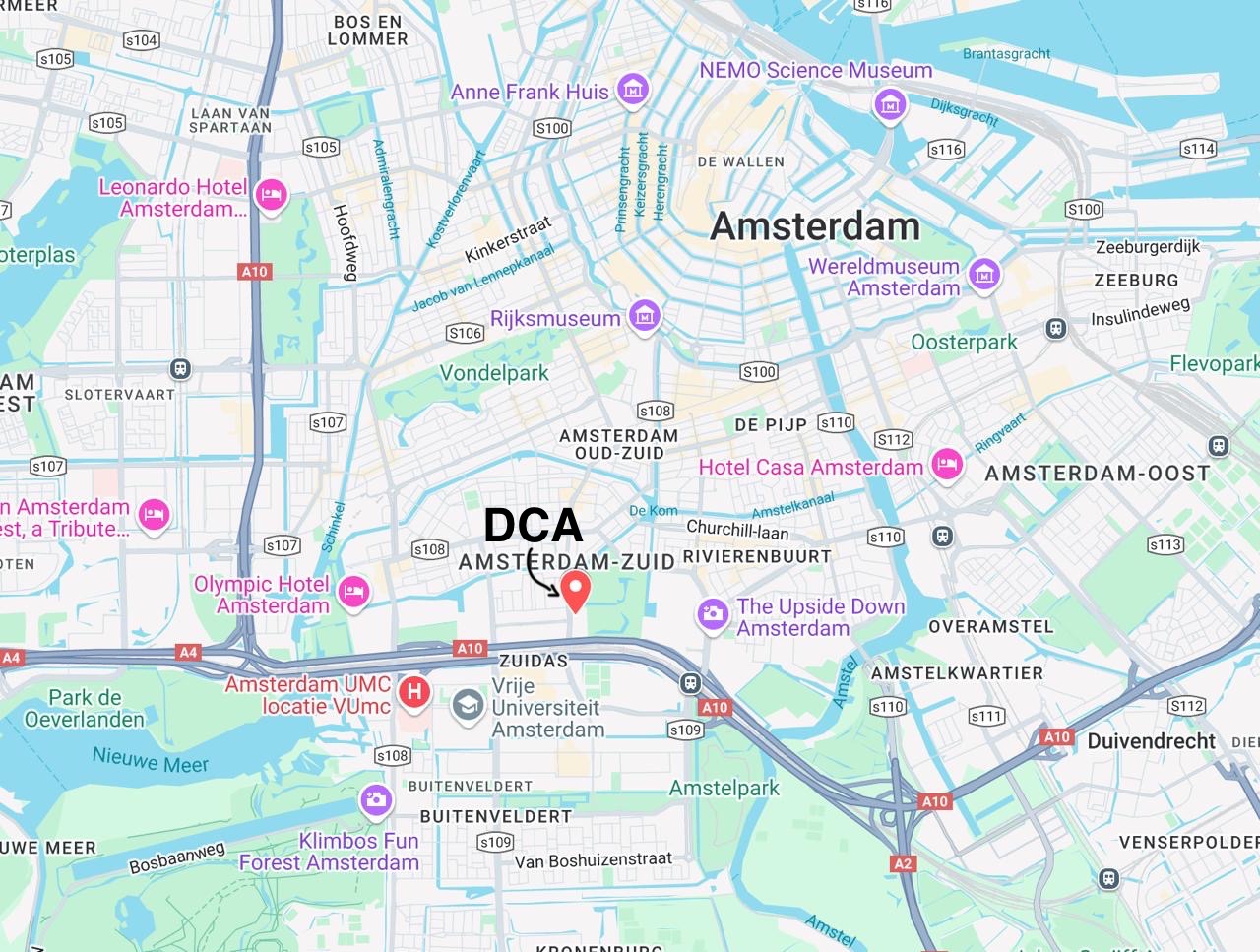 DCA Location Map